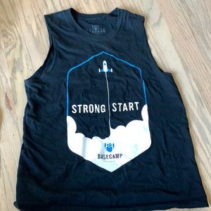 COPY - Basecamp unisex muscle tee small "Strong Start"